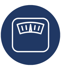 Decorative icon of a scale.
